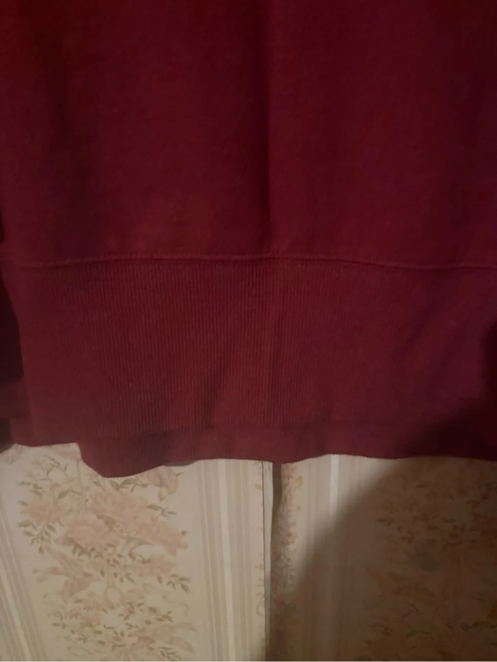 St. John's Bay Burgundy Crewneck Sweater with Side Buttons
